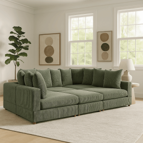 Haven 6 - Piece Modular Corduroy Sectional