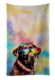 Chocolate Labrador Hippie Dawg Kitchen Towel Dish Cloths Guest Hand Towel Decorative Bathroom Towel for Face,Tea, Dishcloth, Kitchen and Bath