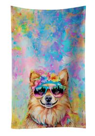 Pomeranian Hippie Dawg Kitchen Towel Dish Cloths Guest Hand Towel Decorative Bathroom Towel for Face,Tea, Dishcloth, Kitchen and Bath