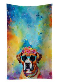 Boxer Hippie Dawg Kitchen Towel Dish Cloths Guest Hand Towel Decorative Bathroom Towel for Face,Tea, Dishcloth, Kitchen and Bath