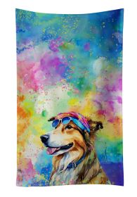 Collie Hippie Dawg Kitchen Towel Dish Cloths Guest Hand Towel Decorative Bathroom Towel for Face,Tea, Dishcloth, Kitchen and Bath