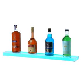 VEVOR Wall Mounted LED Lighted Liquor Bottle Display Home Bar Shelf 30" 1-Step