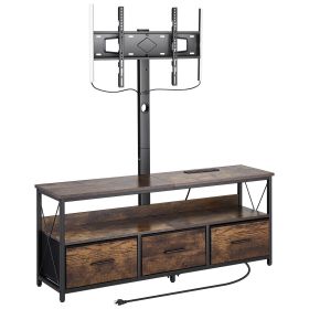 VEVOR 52" TV Stand with Mount for up to 75 in TVs, Entertainment Center with Power Outlet & LED Lights