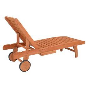 Cedar Wood With Wheels, Drawers, Two Adjustable Levels, Courtyard Wooden Bed (Option: Burlywood)