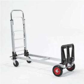 3 In 1 Convertible Hand Truck And Dolly With 5.9in Flat Free Rubber Wheels (Option: Antique Black)