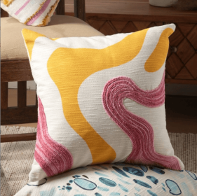Handcrafted Print Throw Pillow 18x18 Cushion (Option: Style9)