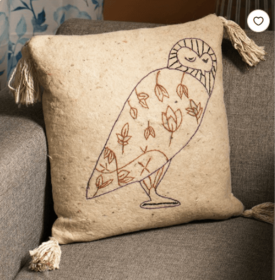 Hand Embroidered Wool Multicolor Cushion (Option: Style3)