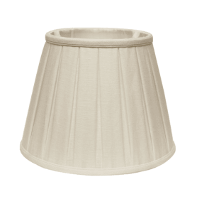 Slant Linen Box Pleat Softback Lampshade With Washer Fitter, White (Color: White)