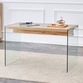 The Top Of The Coffee Table Is Made Of Medium Density Fiberboard And Wooden Stickers, With Transparent Tempered Glass On Both Sides. The Design I (Option: Wood)