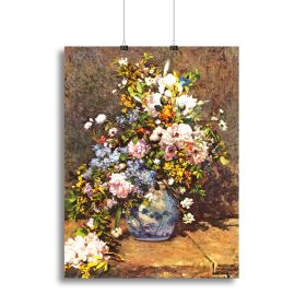 Still life with large vase by Renoir Canvas Print or Poster (Type: Poster Print, size: 16" x 12" / 42cm x 30cm (approx))