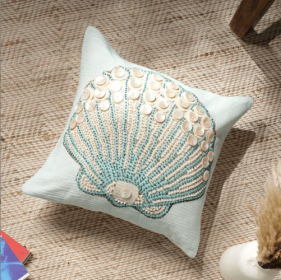 Handcrafted Print Throw Pillow 18x18 Cushion (Option: Style1)